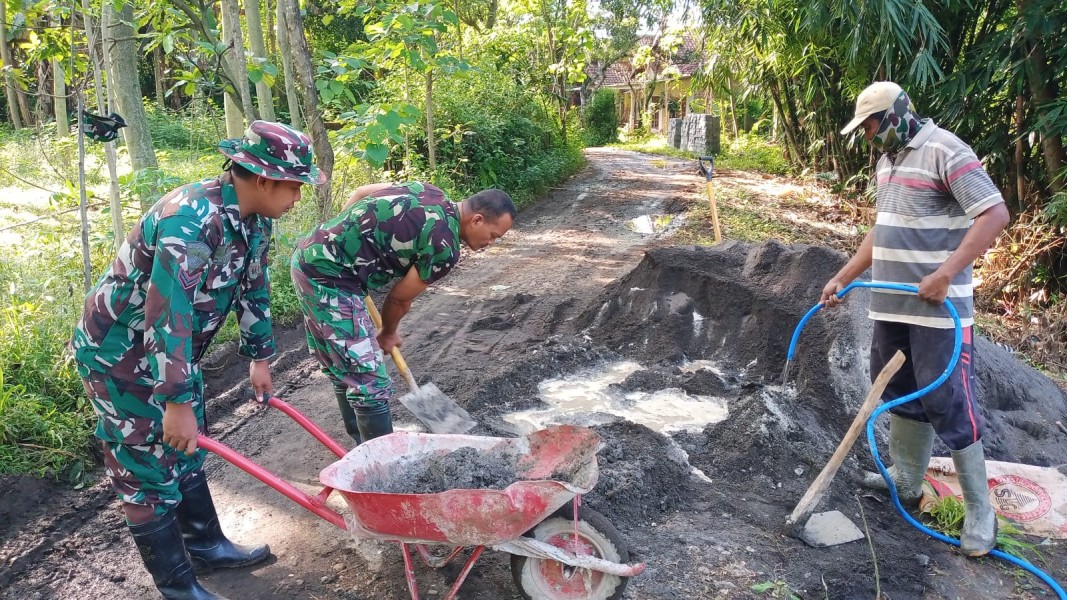 Pembangunan TPT Program TMMD Ke 128 Probolinggo di Desa Brabe Capai 85 Persen, Tinggal Satu Titik Penyelesaian