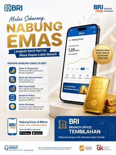 BRI Branch Office Tembilahan Ajak Masyarakat Nabung Emas Melalui BRImo