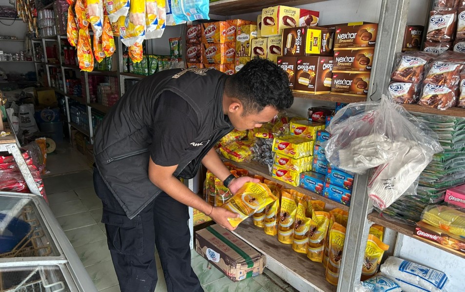 Hindari Panic Buying, Polsek Sungai Batang Lakukan Monitoring Sembako