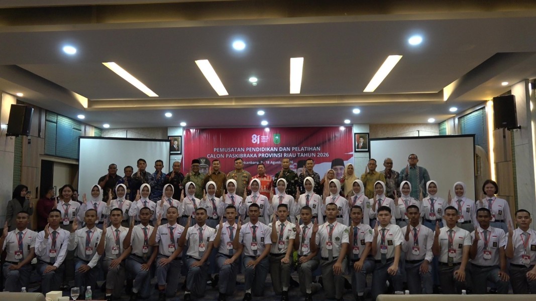 Kaban Kesbangpol Inhil Zailani,S.Sos Hadiri Pembukaan Pusdiklat 36 Calon Paskibraka Riau 2026