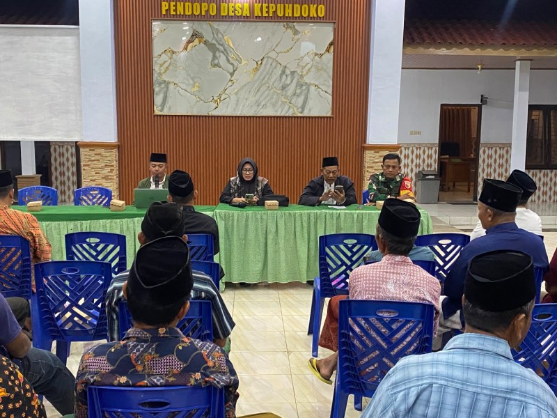 Babinsa Koramil Tembelang Hadiri Musyawarah PHBN di Desa Kepuhdoko
