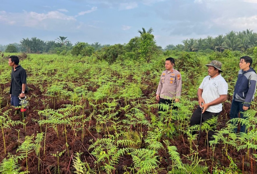 Polsek Mandah Koordinasi Bersama Warga Desa Bente Dukung Penanaman Jagung