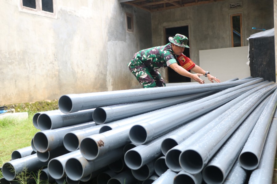 Pipanisasi TMMD Ke-128 Capai 80 Persen, Satgas Terus Kebut Pekerjaan Demi Penuhi Air Bersih Untuk Warga