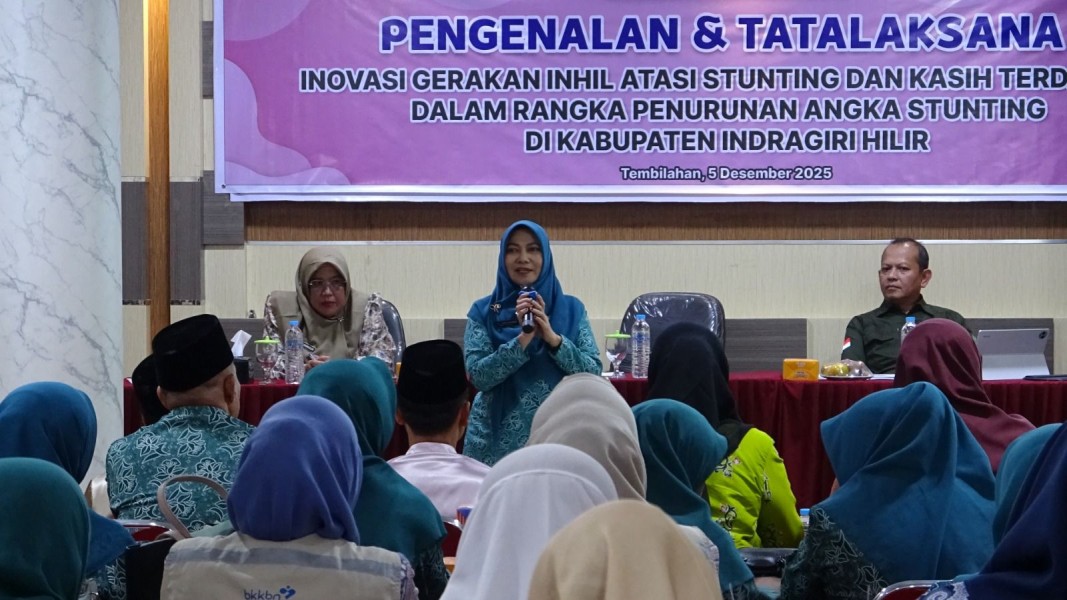 Ketua TP-PKK Inhil Hj. Katerina Susanti Hadiri Sosialisasi Inovasi Gintas dan Kash  Terdahsyat