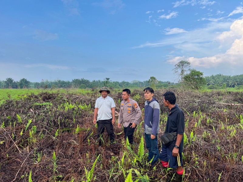 Polsek Mandah Koordinasi Pengecekan Lahan Jagung di Desa Bente