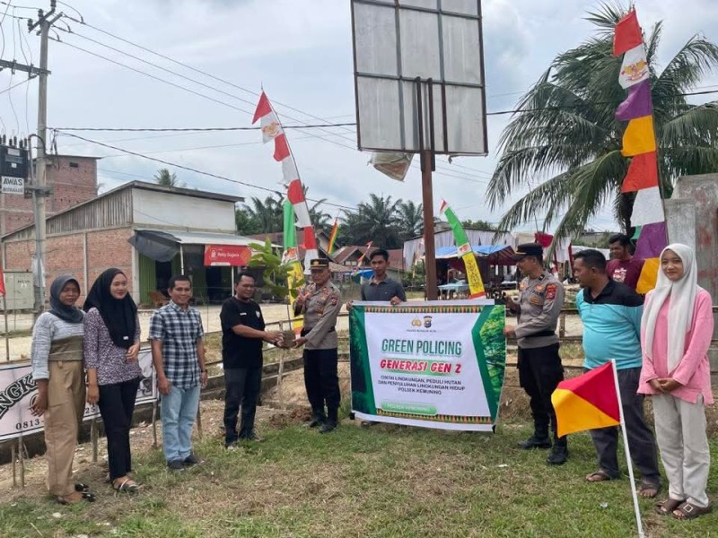 Pemdes Kemuning Muda Fasilitasi Kegiatan Green Policing Polsek Kemuning