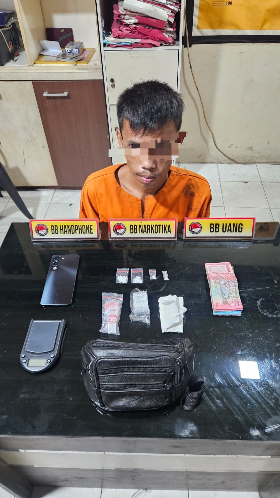 Polres Inhil Ungkap Kasus Peredaran Sabu di Batang Tuaka, Satu Pengedar Diamankan