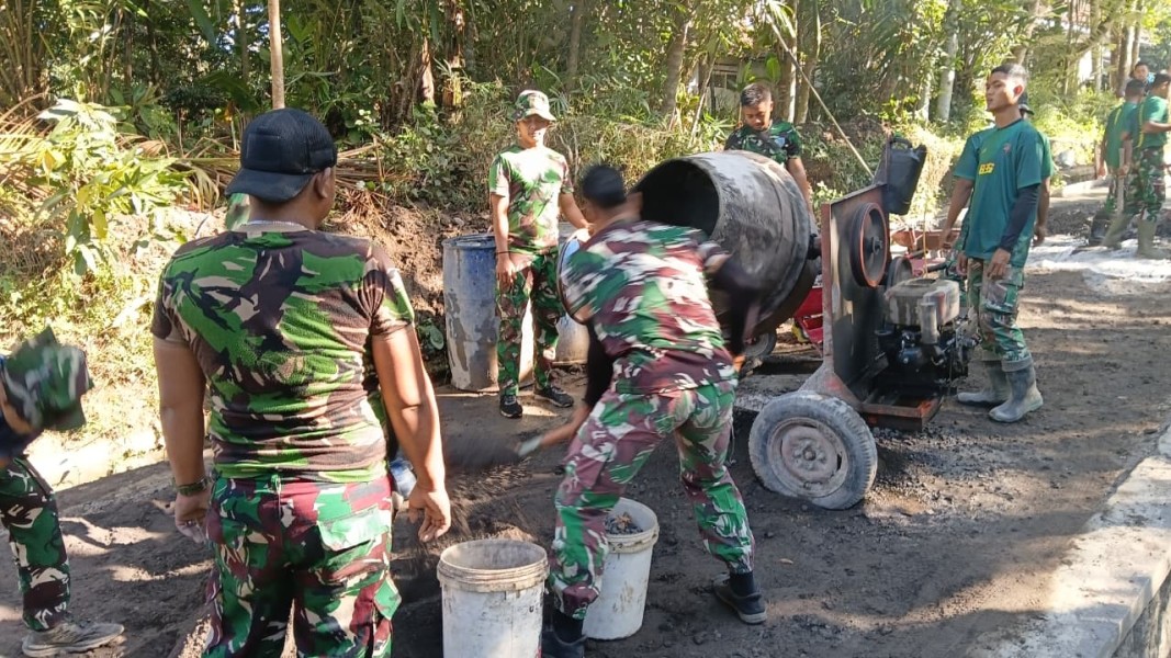 Mesin Molen Jadi Penopang Utama Percepatan Pengecoran dalam Program TMMD ke-129