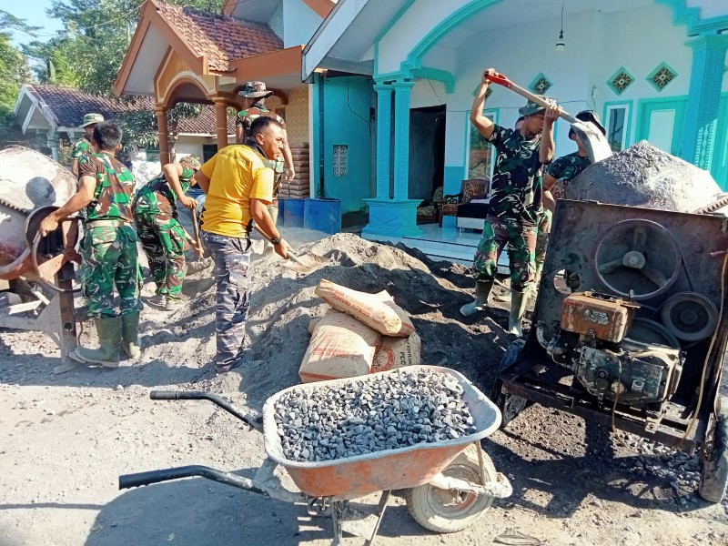 Rabat Beton TMMD ke-129 Terus Digenjot, Satgas Percepat Penyelesaian Sasaran Fisik