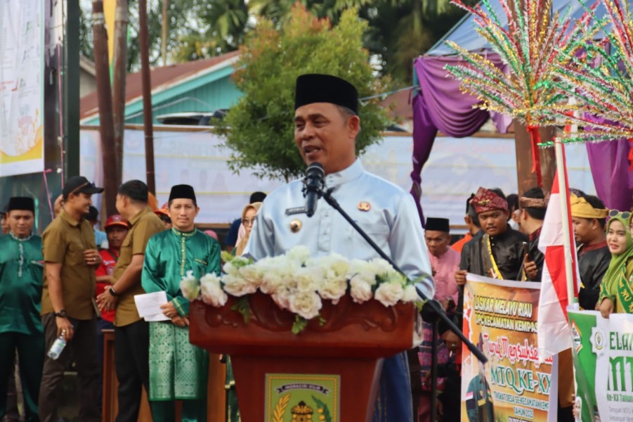 MTQ Ke-XX Kecamatan Kempas Dibuka, Bupati Inhil Tegaskan Komitmen Syiar Islam dan Pembangunan