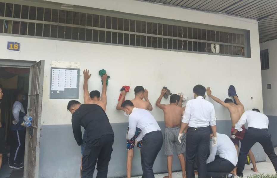 Razia Kamar Hunian, Napi Lapas Bengkalis Ditemukan Buat Sajam dari Sikat Gigi