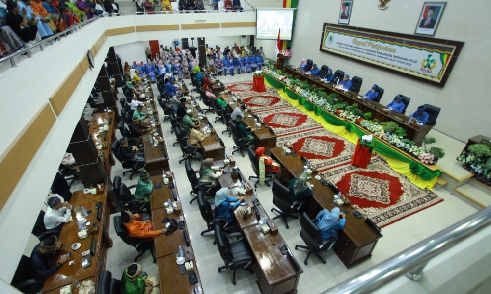 Kades se Kecamatan Kemuning Hadiri Paripurna Milad ke-60 Inhil
