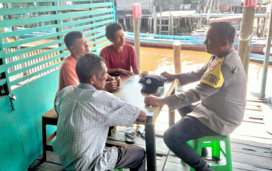 Polsek Mandah Koordinasi Bersama Warga Desa Bekawan Dukung Pendataan Lahan Jagung