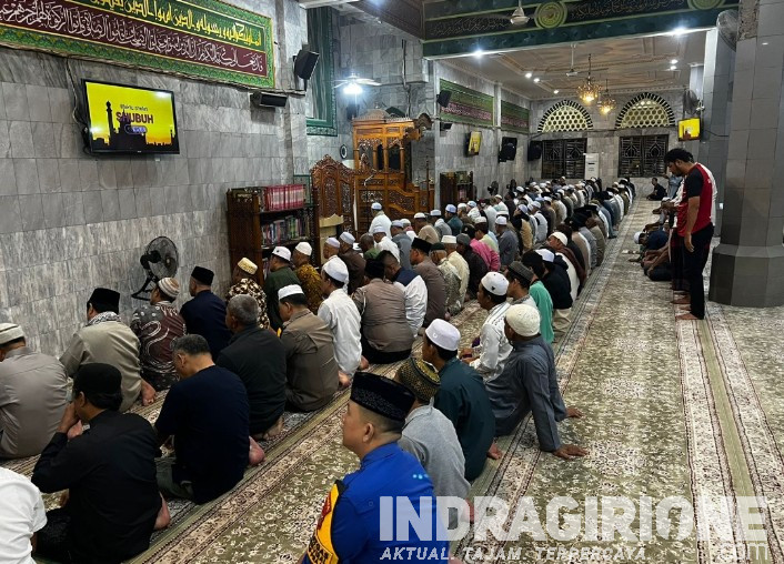 Polres Inhil Subuh Keliling  berjamaah ciptakan Pilkada Riau 2024 damai dan Kondusif.