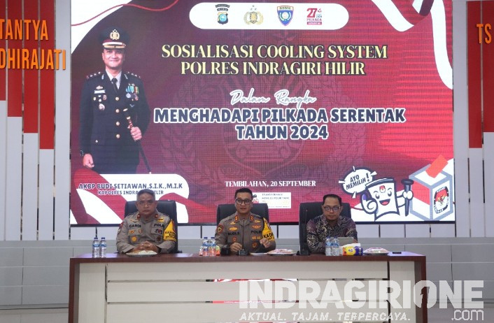 Polres Inhil Sosialisasi Cooling System Hadapi Pilkada Serentak