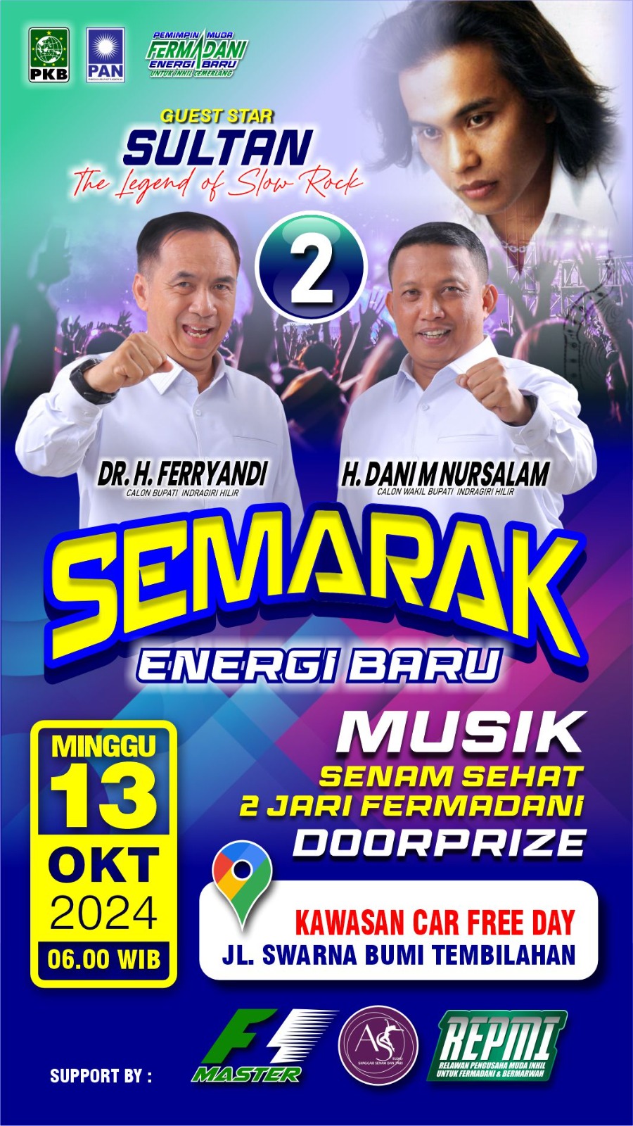 Spektakuler, Semarak Senam Sehat Energi Baru Fermadani Bersama Sultan The Legend of Slow Rock