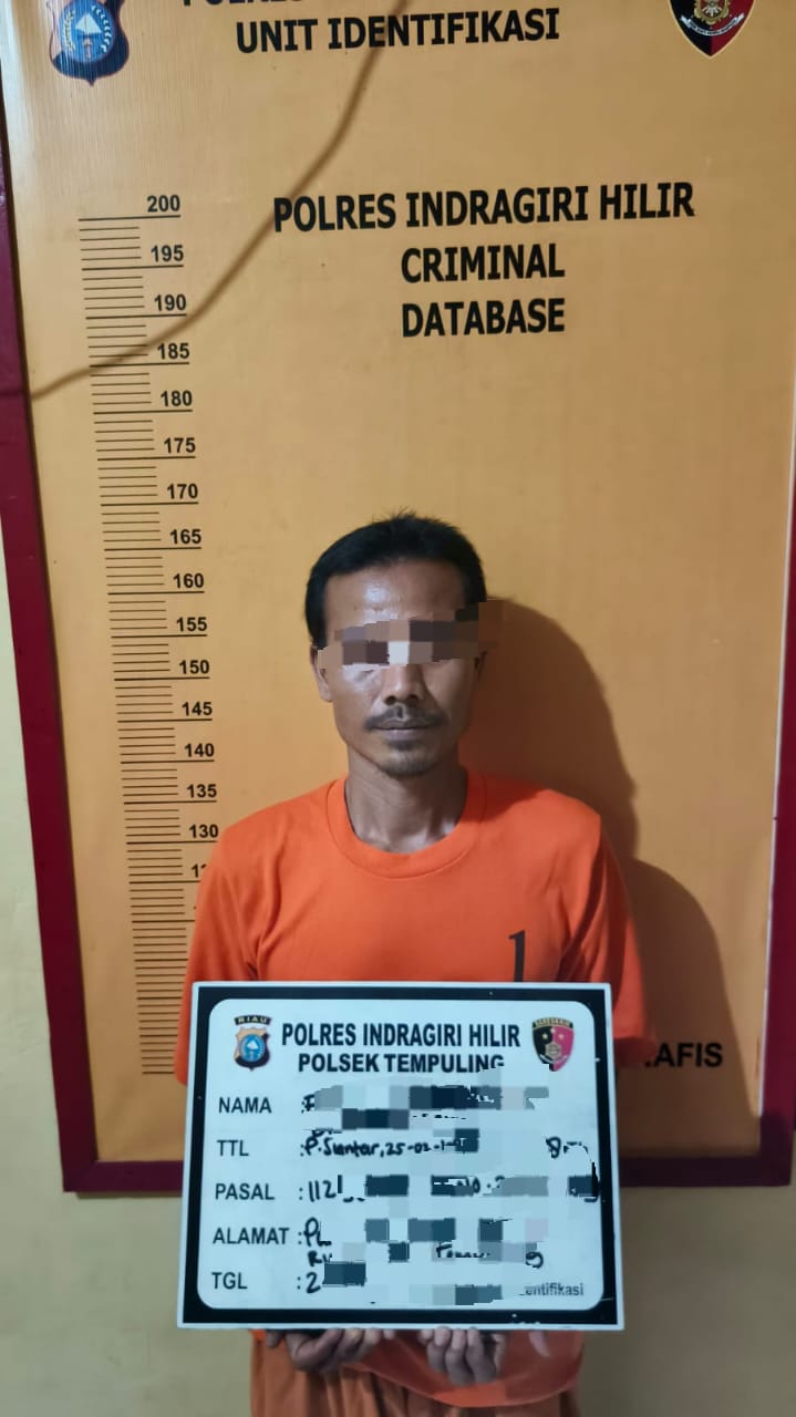 Polsek Tempuling Bekuk Pengedar Sabu di Pangkalan Tujuh, Amankan Barang Bukti dan Alat Hisap
