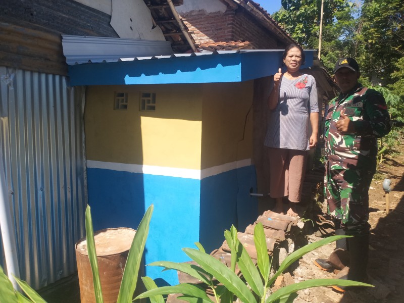 Pembangunan 15 Unit Tangki Septik Individual TMMD Ke-128 di Desa Brabe Rampung 100 Persen