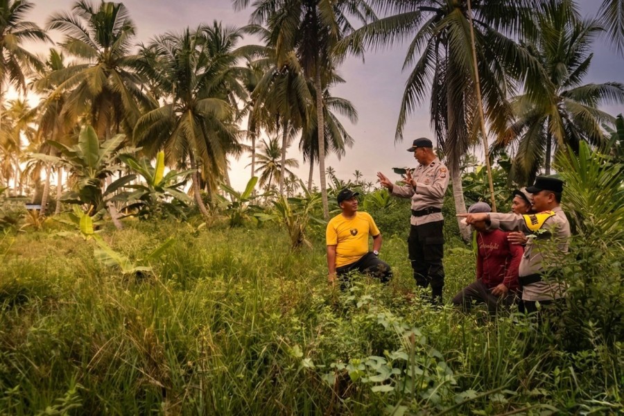 Polsek Tembilahan Hulu Cek Lahan Rencana Penanaman Jagung Kuartal II di Desa Pekan Kamis