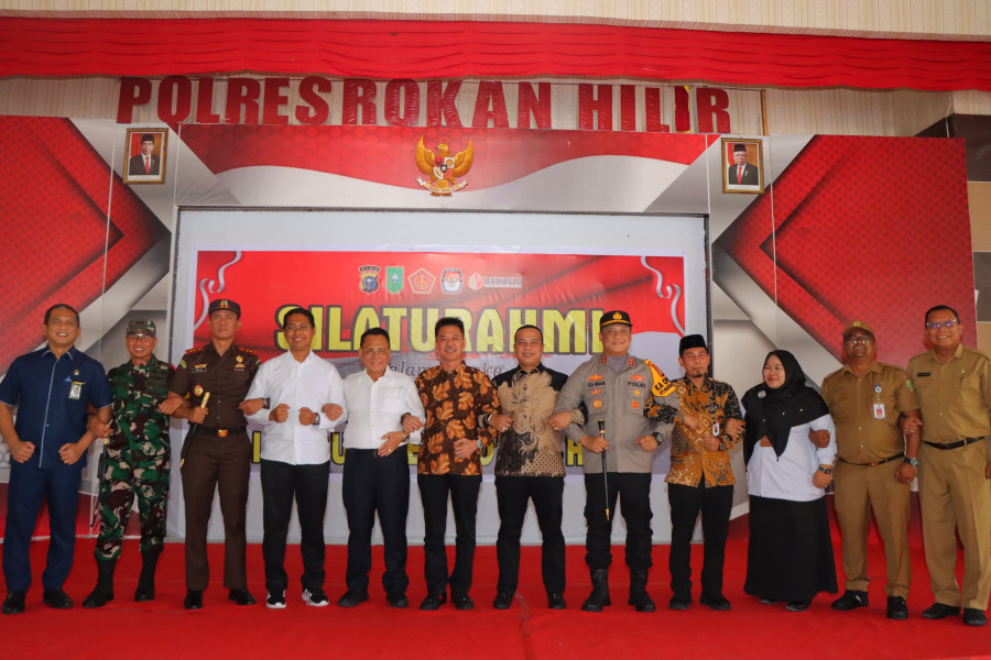 Pilkada Damai Kapolres Rohil Gelar Silahturahmi Bersama ke dua Paslon Bupati dan Wakil Bupati Rohil