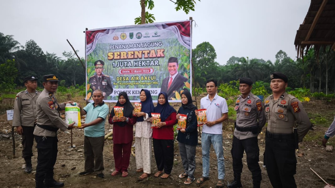 Polsek Kemuning Laksanakan Program Asta Cita Ketahanan Pangan di Air Balui