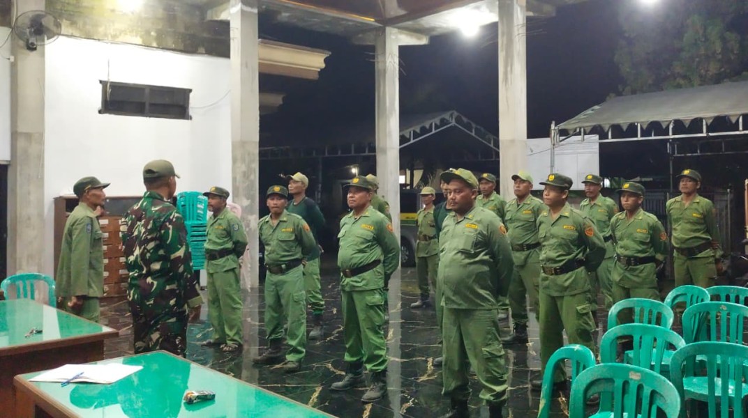 Serka Setyo Cek Kesiapan Linmas Desa Gedangan