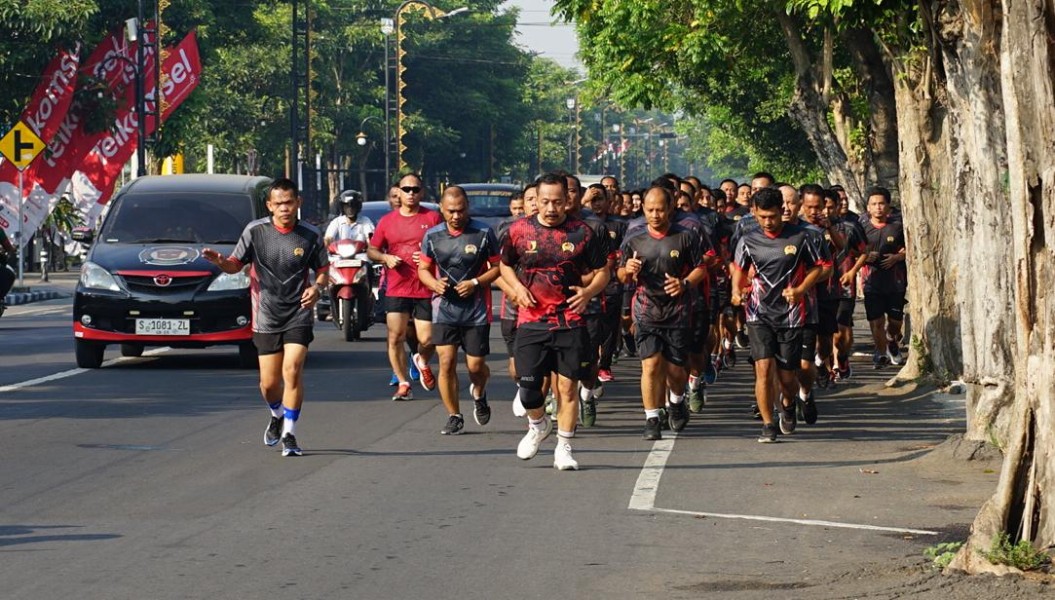 Kodim 0814/Jombang Gelar Lari Aerobik, Tingkatkan Kebugaran dan Soliditas Prajurit