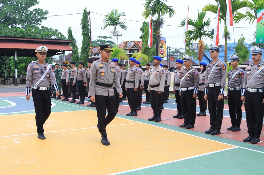 Polres Inhil Apel Pasukan Operasi Patuh Lancang Kuning 2025