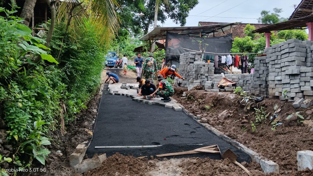 Kepala Desa Brabe Bangga Desanya Jadi Lokasi TMMD ke-128