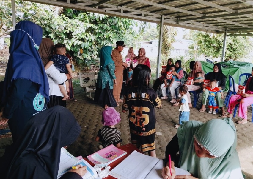 Pemerintah Desa Limau Manis Salurkan Susu Balita dan PMT dari DD Cegah Stunting