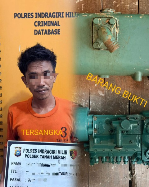Polsek Tanah Tangkap Pelaku Curat Komponen Mesin Kapal Senilai Rp30 Juta
