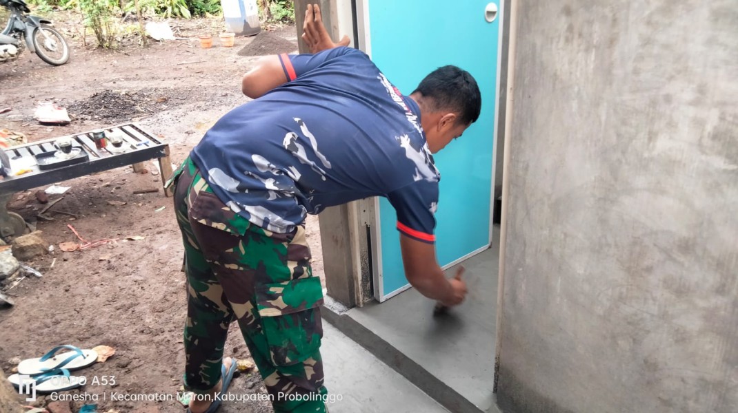 Sanitasi Warga di Dusun Ledok Hampir Rampung, TMMD Ke-128 Kodim 0820 Sasar 90 Persen