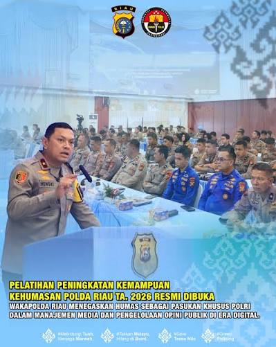 Polda Riau Gelar Pelatihan Peningkatan Kemampuan Kehumasan Tahun 2026