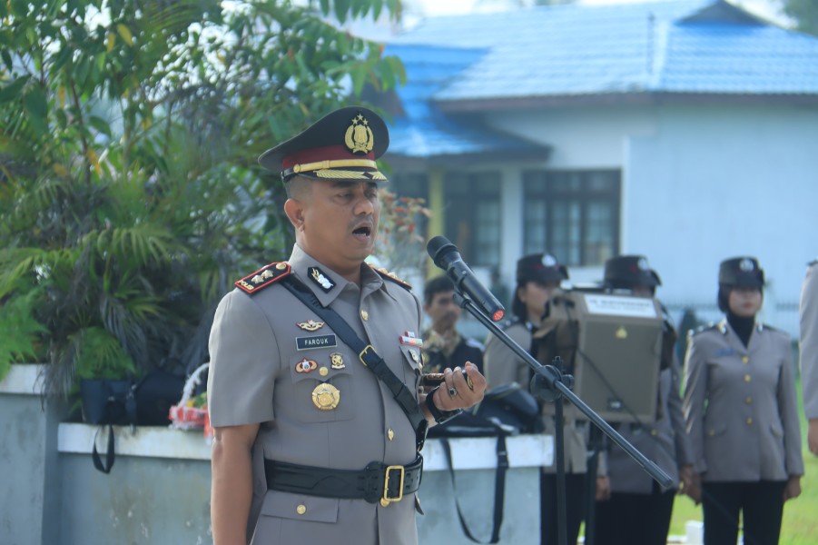 Polres Inhil Gelar Ziarah Rombongan di TMP Yudha Bhakti Tembilahan Sambut Hari Bhayangkara ke-80