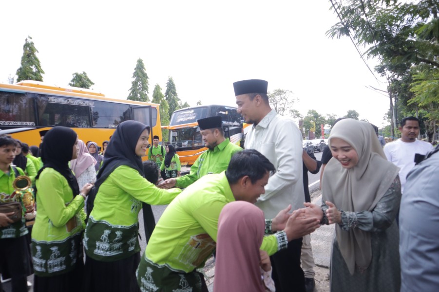 Tembus 4 Besar, Kafilah Inhu Disambut Bupati Ade dan Jajaran