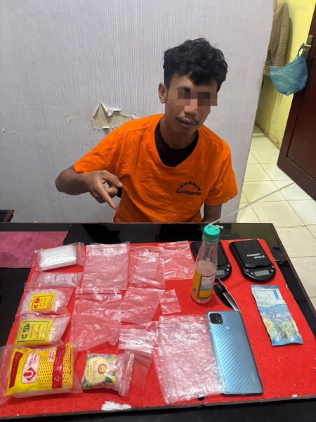 Polsek Tembilahan Hulu Ungkap Kasus Narkotika, Seorang Pria Diamankan dengan Barang Bukti Sabu 7,52 Gram