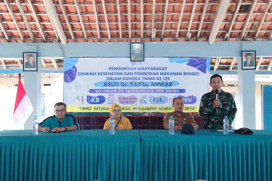 Kodim 0821/Lumajang Perkuat Kualitas SDM Masyarakat Melalui Edukasi Kesehatan TMMD ke-129