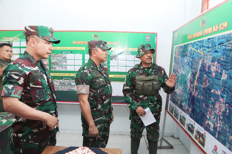 Danrem 083/Baladhika Jaya Terima Paparan Progres TMMD ke-129, Pastikan Pembangunan Tepat Sasaran untuk Kepentingan Masyarakat