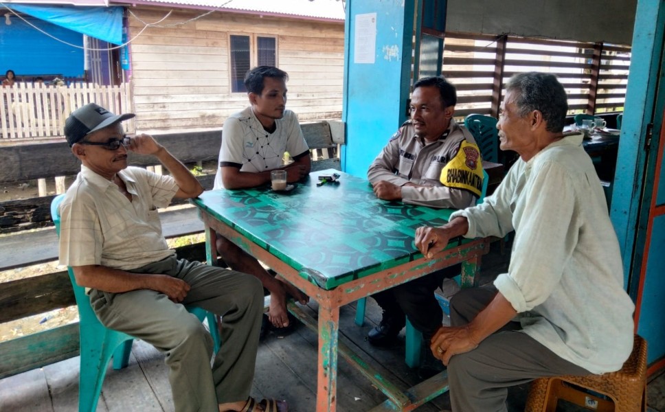 Bhabinkamtibmas Desa Bekawan Koordinasi Pendataan Lahan Jagung, Dukung Swasembada Pangan di Kecamatan Mandah
