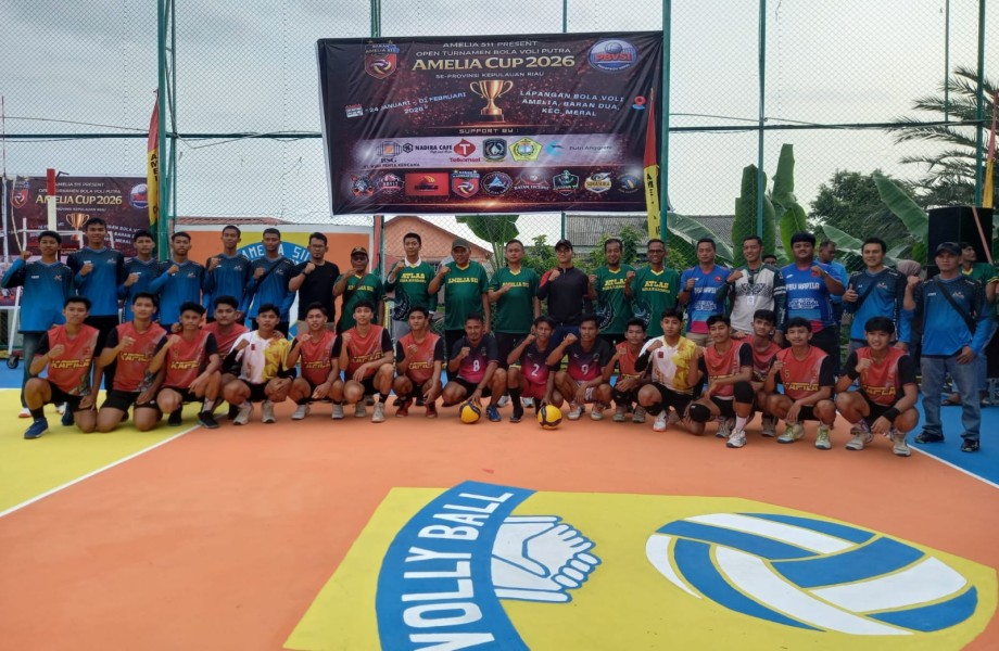 Wabub Karimun, Rocky Marciano Bawole, Buka Secara Resmi Turnamen Bola Voly Putra Amelia Cup 2026