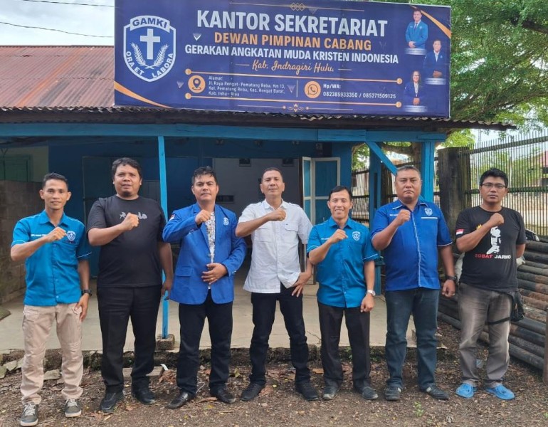Sat Intelkam Polres Inhu Kunjungi Kantor Sekretariat GAMKI Inhu, Jalin Silaturahmi dan Pembinaan