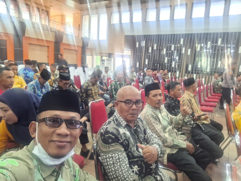 Kades se Kecamatan Kemuning Hadiri Rakor Ketahanan Pangan Tingkat Kabupaten Inhil