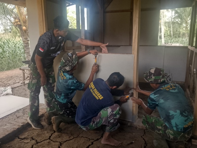 Gotong Royong Satgas TMMD Wujudkan Rumah Impian Ibu Sumana, Tingkatkan Kesejahteraan Keluarga