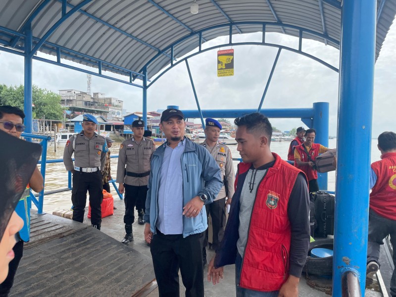Petugas Berikan Pengamanan Mudik di Pelabuhan Pelindo Tembilahan