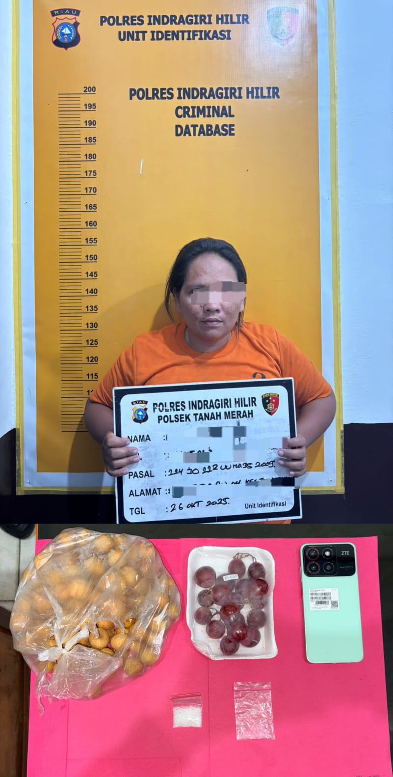 Polsek Tanah Merah Ungkap Kasus Narkotika Jenis Sabu Seberat 2,52 Gram