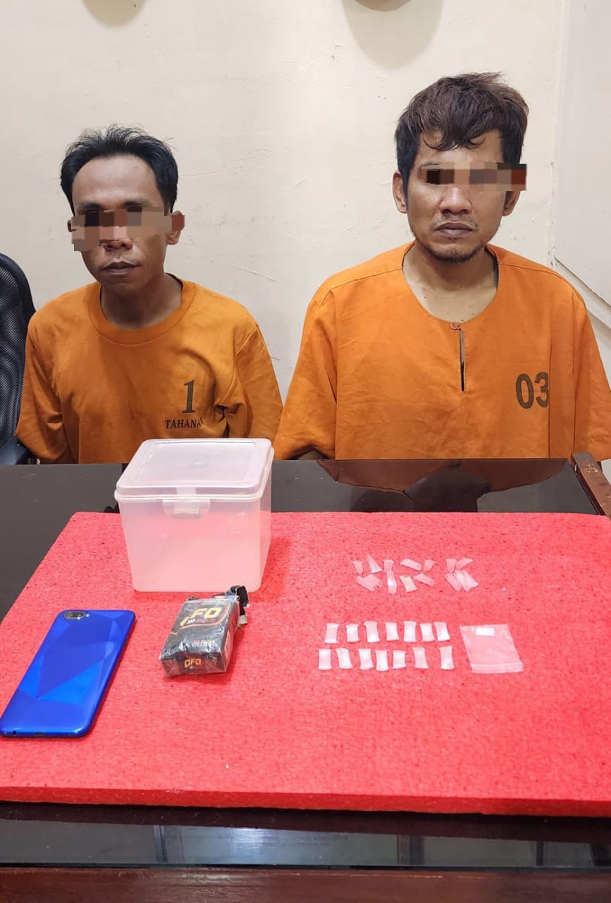 Polsek Keritang Ungkap Kasus Narkotika, Amankan Dua Pelaku Bersama Barang Bukti Sabu 2 Gram