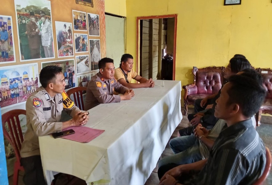 Polsek Mandah Koordinasi Pendataan Lahan Jagung di Desa Cahaya Baru, Dukung Swasembada Pangan Nasional