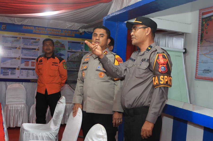 Kapolres Indragiri Hilir Laksanakan Pengecekan Pos Pengamanan dan Pelayanan Natal 2025 dan Tahun Baru 2026
