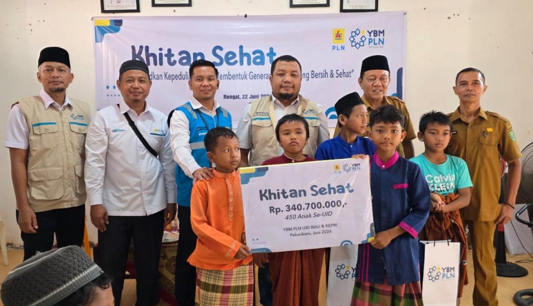 YBM PLN UP3 Rengat Gelar Khitan Massal Gratis, Wujudkan Generasi Muslim Bersih dan Sehat