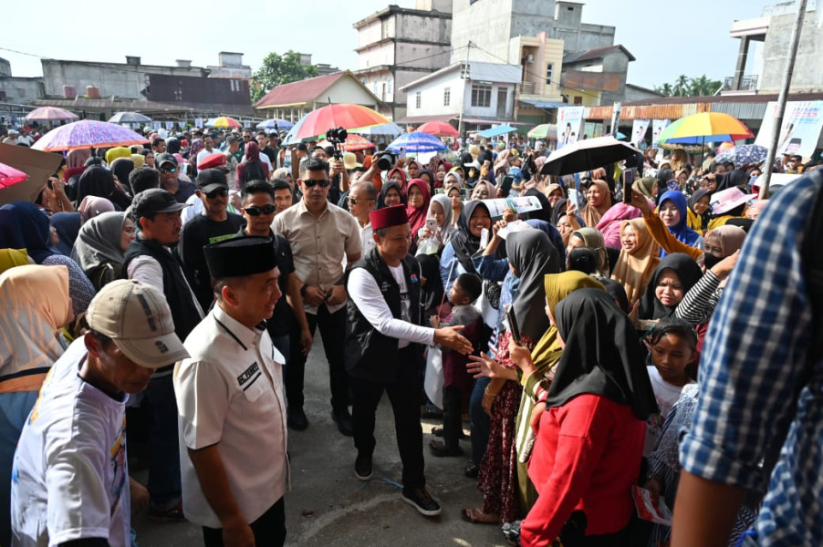 Abdul Wahid Ajak Warga Pengalihan Keritang Dukung Calon Bupati No. 2 Ferry-Dani
